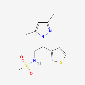 N-(2-(3,5-dimethyl-1H-pyrazol-1-yl)-2-(thiophen-3-yl)ethyl)methanesulfonamide