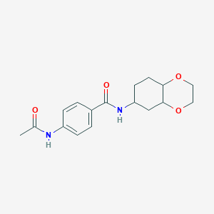 4-acetamido-N-(octahydrobenzo[b][1,4]dioxin-6-yl)benzamide