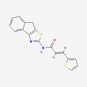 molecular formula C17H12N2OS2 B2418714 (E)-N-(8H-indeno[1,2-d]thiazol-2-yl)-3-(thiophen-2-yl)acrylamide CAS No. 681163-45-1