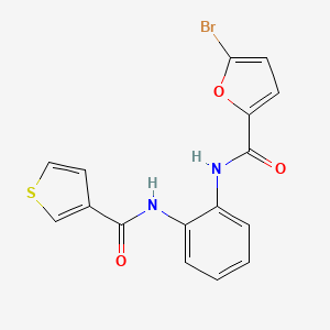 molecular formula C16H11BrN2O3S B2418719 5-bromo-N-(2-(thiophene-3-carboxamido)phenyl)furan-2-carboxamide CAS No. 1207057-68-8
