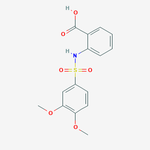 molecular formula C15H15NO6S B2418731 2-(3,4-二甲氧基苯磺酰胺基)苯甲酸 CAS No. 325721-96-8