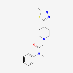 N-Methyl-2-[4-(5-methyl-1,3,4-thiadiazol-2-yl)piperidin-1-yl]-N-phenylacetamide