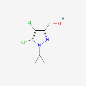 molecular formula C7H8Cl2N2O B2418754 (4,5-二氯-1-环丙基-1H-吡唑-3-基)甲醇 CAS No. 2413374-89-5