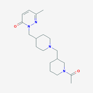 2-({1-[(1-Acetylpiperidin-3-yl)methyl]piperidin-4-yl}methyl)-6-methyl-2,3-dihydropyridazin-3-one