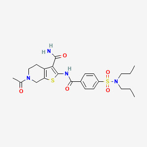 6-acetyl-2-(4-(N,N-dipropylsulfamoyl)benzamido)-4,5,6,7-tetrahydrothieno[2,3-c]pyridine-3-carboxamide