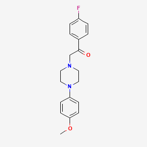 molecular formula C19H21FN2O2 B2418780 1-(4-氟苯基)-2-[4-(4-甲氧基苯基)哌嗪-1-基]乙酮 CAS No. 483351-61-7