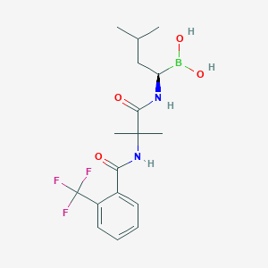[(1R)-3-Methyl-1-[[2-methyl-2-[[2-(trifluoromethyl)benzoyl]amino]propanoyl]amino]butyl]boronic acid