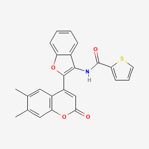 molecular formula C24H17NO4S B2418791 N-[2-(6,7-dimethyl-2-oxo-2H-chromen-4-yl)-1-benzofuran-3-yl]thiophene-2-carboxamide CAS No. 921112-09-6