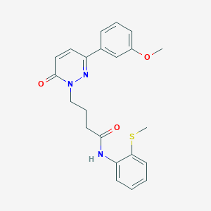B2418815 4-(3-(3-methoxyphenyl)-6-oxopyridazin-1(6H)-yl)-N-(2-(methylthio)phenyl)butanamide CAS No. 953186-52-2