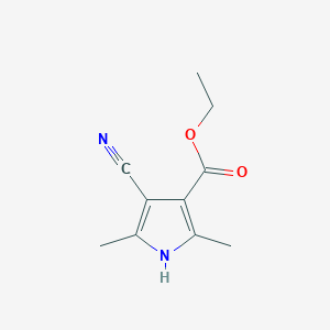 molecular formula C10H12N2O2 B2418816 ethyl 4-cyano-2,5-dimethyl-1H-pyrrole-3-carboxylate CAS No. 67271-63-0
