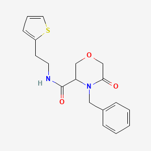 4-benzyl-5-oxo-N-(2-(thiophen-2-yl)ethyl)morpholine-3-carboxamide