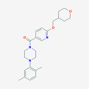 (4-(2,5-dimethylphenyl)piperazin-1-yl)(6-((tetrahydro-2H-pyran-4-yl)methoxy)pyridin-3-yl)methanone