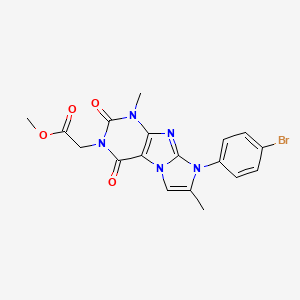 methyl 2-(8-(4-bromophenyl)-1,7-dimethyl-2,4-dioxo-1H-imidazo[2,1-f]purin-3(2H,4H,8H)-yl)acetate