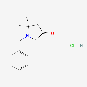 1-Benzyl-5,5-dimethylpyrrolidin-3-one hydrochloride