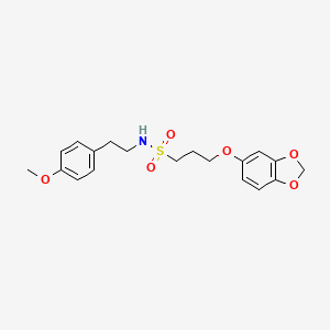 3-(benzo[d][1,3]dioxol-5-yloxy)-N-(4-methoxyphenethyl)propane-1-sulfonamide