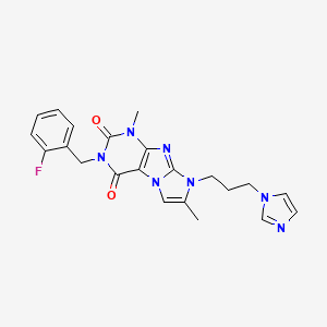 8-(3-(1H-imidazol-1-yl)propyl)-3-(2-fluorobenzyl)-1,7-dimethyl-1H-imidazo[2,1-f]purine-2,4(3H,8H)-dione