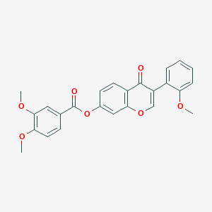 molecular formula C25H20O7 B2418844 3-(2-methoxyphenyl)-4-oxo-4H-chromen-7-yl 3,4-dimethoxybenzoate CAS No. 315715-15-2