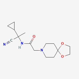 N-(1-cyano-1-cyclopropylethyl)-2-{1,4-dioxa-8-azaspiro[4.5]decan-8-yl}acetamide