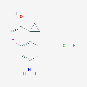 1-(4-Amino-2-fluorophenyl)cyclopropane-1-carboxylic acid;hydrochloride