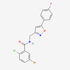 5-bromo-2-chloro-N-((5-(4-fluorophenyl)isoxazol-3-yl)methyl)benzamide