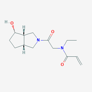 N-[2-[(3As,4S,6aR)-4-hydroxy-3,3a,4,5,6,6a-hexahydro-1H-cyclopenta[c]pyrrol-2-yl]-2-oxoethyl]-N-ethylprop-2-enamide
