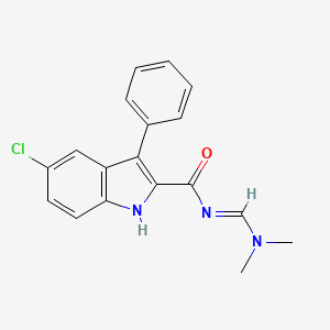 5-chloro-N-[(dimethylamino)methylene]-3-phenyl-1H-indole-2-carboxamide
