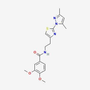 N-(2-(2-(3,5-dimethyl-1H-pyrazol-1-yl)thiazol-4-yl)ethyl)-3,4-dimethoxybenzamide