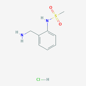 molecular formula C8H13ClN2O2S B2418867 2-(Methylsulfonylamino)benzylamine hydrochloride CAS No. 1170256-90-2
