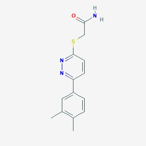 2-[6-(3,4-Dimethylphenyl)pyridazin-3-yl]sulfanylacetamide