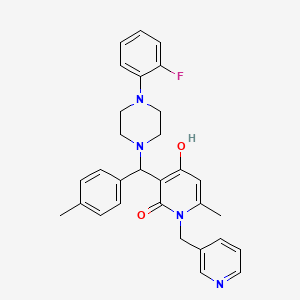 3-((4-(2-fluorophenyl)piperazin-1-yl)(p-tolyl)methyl)-4-hydroxy-6-methyl-1-(pyridin-3-ylmethyl)pyridin-2(1H)-one
