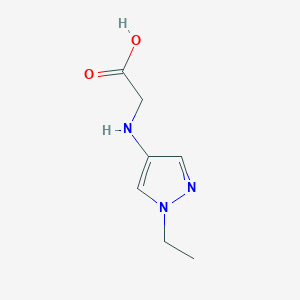 molecular formula C7H11N3O2 B2418897 2-[(1-Ethylpyrazol-4-yl)amino]acetic acid CAS No. 2247207-24-3
