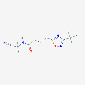 4-(3-tert-butyl-1,2,4-oxadiazol-5-yl)-N-(1-cyanoethyl)butanamide