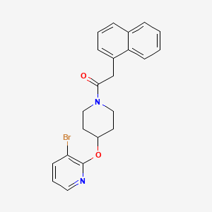 molecular formula C22H21BrN2O2 B2418903 1-(4-((3-Bromopyridin-2-yl)oxy)piperidin-1-yl)-2-(naphthalen-1-yl)ethanone CAS No. 1448062-94-9