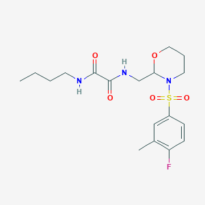 N1-butyl-N2-((3-((4-fluoro-3-methylphenyl)sulfonyl)-1,3-oxazinan-2-yl)methyl)oxalamide