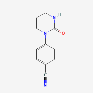 molecular formula C11H11N3O B2418908 4-(2-Oxo-1,3-diazinan-1-yl)benzonitrile CAS No. 163918-99-8