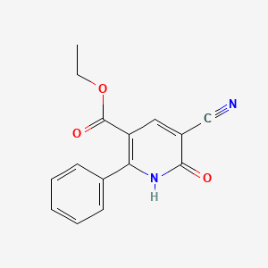 molecular formula C15H12N2O3 B2418909 Ethyl-5-Cyano-6-oxo-2-phenyl-1,6-dihydro-3-pyridincarboxylat CAS No. 121017-78-5