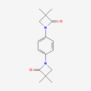 molecular formula C16H20N2O2 B2418911 1-[4-(3,3-二甲基-2-氧代-1-氮杂环丁基)苯基]-3,3-二甲基-2-氮杂环丁酮 CAS No. 27983-77-3