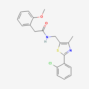 molecular formula C20H19ClN2O2S B2418912 N-((2-(2-chlorophenyl)-4-methylthiazol-5-yl)methyl)-2-(2-methoxyphenyl)acetamide CAS No. 1421467-60-8