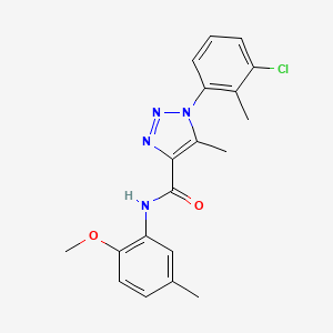 molecular formula C19H19ClN4O2 B2418929 1-(3-chloro-2-methylphenyl)-N-(2-methoxy-5-methylphenyl)-5-methyl-1H-1,2,3-triazole-4-carboxamide CAS No. 887223-97-4