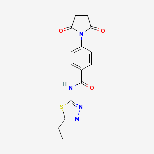4-(2,5-dioxopyrrolidin-1-yl)-N-(5-ethyl-1,3,4-thiadiazol-2-yl)benzamide