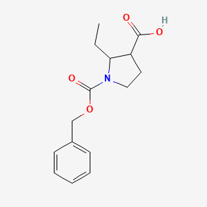 2-Ethyl-1-phenylmethoxycarbonylpyrrolidine-3-carboxylic acid
