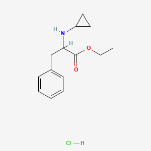 molecular formula C14H20ClNO2 B2418942 2-(环丙基氨基)-3-苯基丙酸乙酯盐酸盐 CAS No. 1485818-05-0