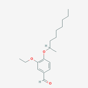 molecular formula C18H28O3 B2418945 3-Ethoxy-4-(methyloctyloxy)benzaldehyde CAS No. 685861-15-8