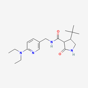 4-tert-butyl-N-{[6-(diethylamino)pyridin-3-yl]methyl}-2-oxopyrrolidine-3-carboxamide