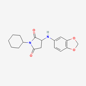 3-(Benzo[d][1,3]dioxol-5-ylamino)-1-cyclohexylpyrrolidine-2,5-dione