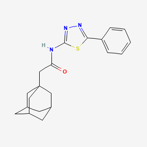molecular formula C20H23N3OS B2418957 2-(1-金刚烷基)-N-(5-苯基-1,3,4-噻二唑-2-基)乙酰胺 CAS No. 391862-43-4