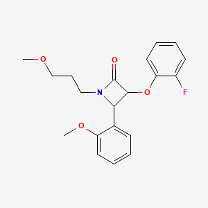 3-(2-Fluorophenoxy)-4-(2-methoxyphenyl)-1-(3-methoxypropyl)azetidin-2-one