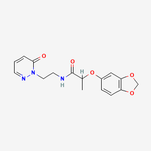 2-(benzo[d][1,3]dioxol-5-yloxy)-N-(2-(6-oxopyridazin-1(6H)-yl)ethyl)propanamide