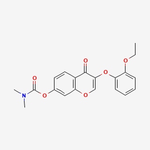 molecular formula C20H19NO6 B2418963 3-(2-ethoxyphenoxy)-4-oxo-4H-chromen-7-yl dimethylcarbamate CAS No. 637750-58-4