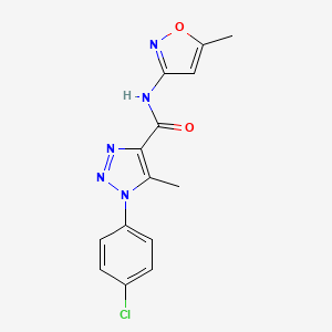 1-(4-chlorophenyl)-5-methyl-N-(5-methyl-1,2-oxazol-3-yl)triazole-4-carboxamide
